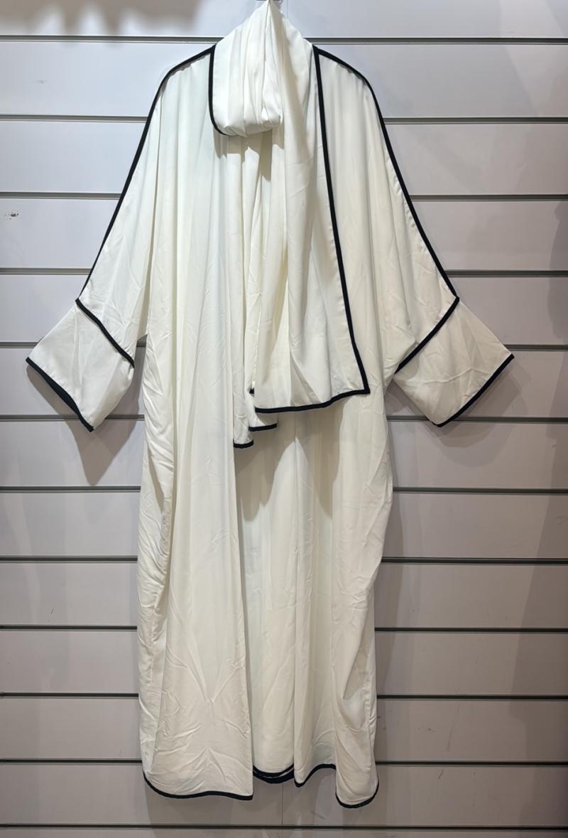 Aya ensemble abaya 3 pièces foulard+kimono+robe