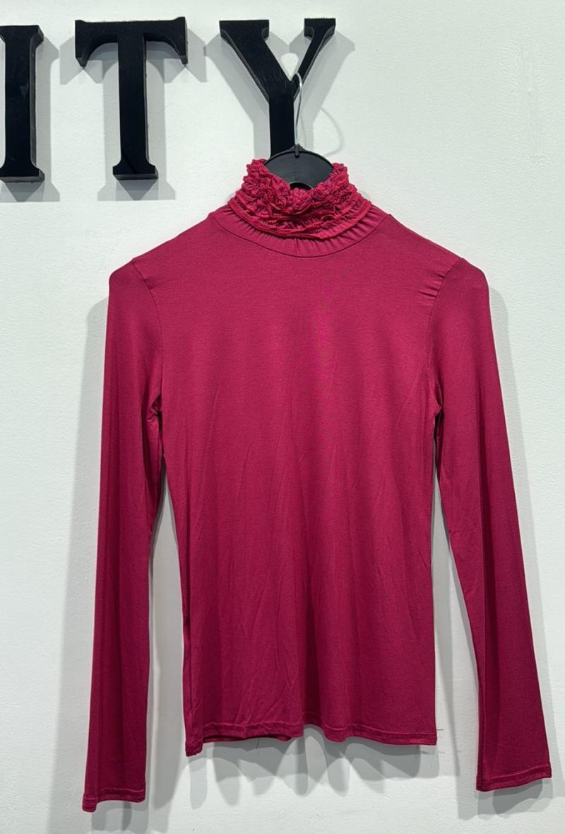 nancy t-shirt col roulé fantaisie