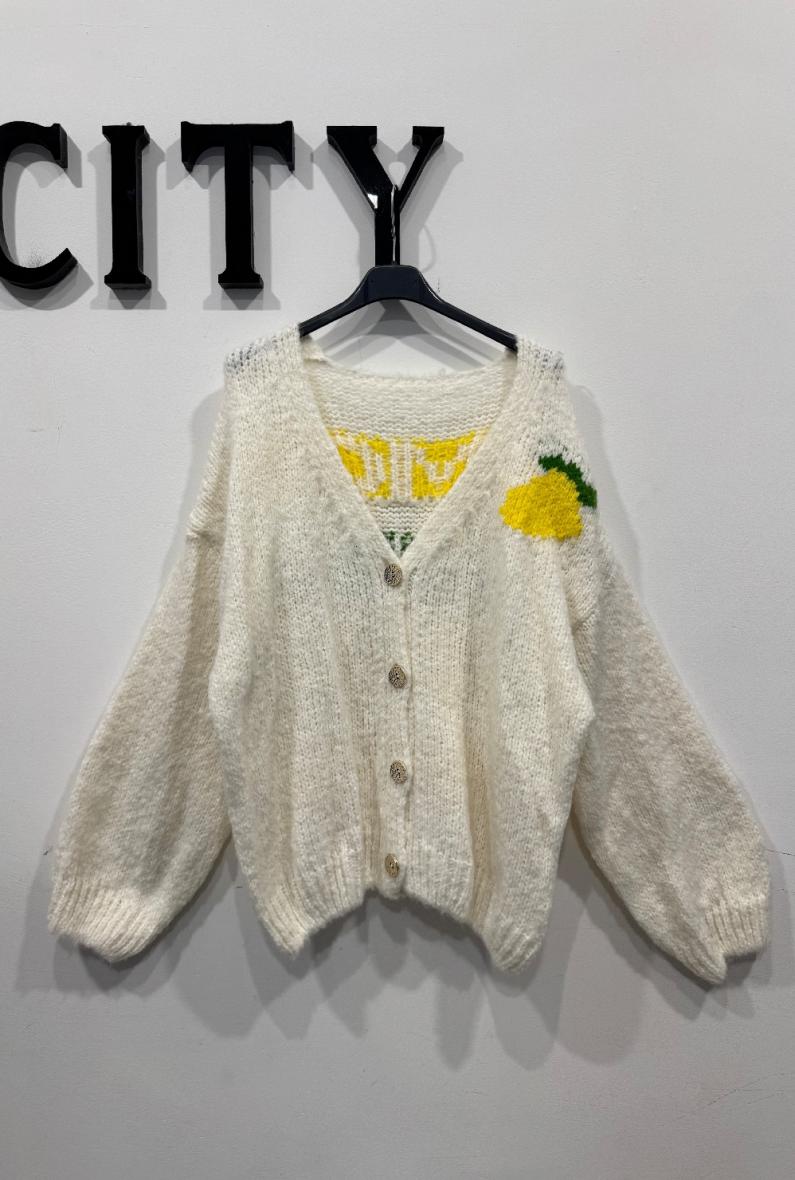 Gilet pull mohair " Limon Cello "