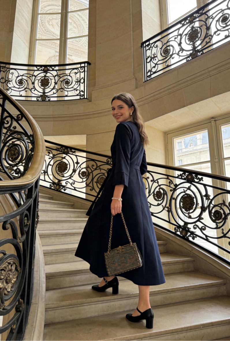 Robe col rond manche longue